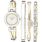 Anne Klein Women's Bangle Watch and Premium Crystal Accented Bracelet Set